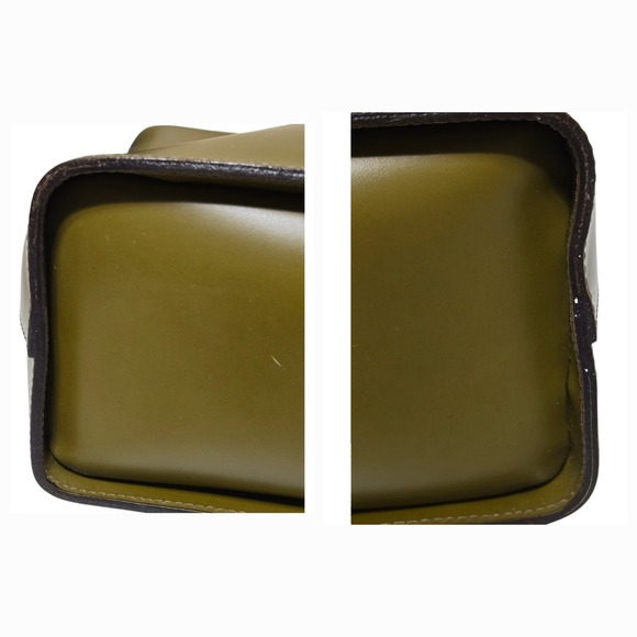 LAMARTHE Olive Green‎ Leather Tote Bag Made in Italy - Picture 8 of 15